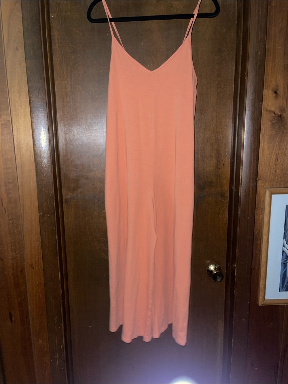 Simple Coral Jumpsuit- Spaghetti Strap